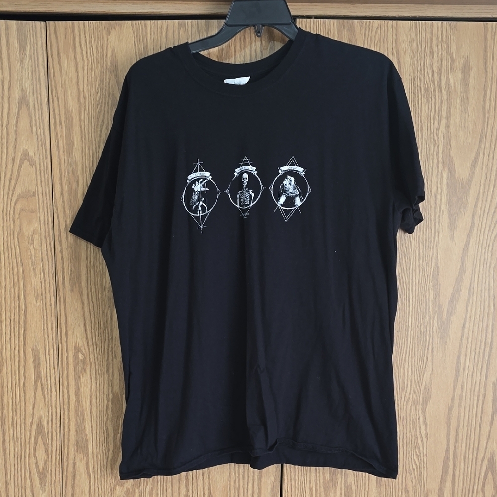 Gildan Black Graphic Tee with Unique Design